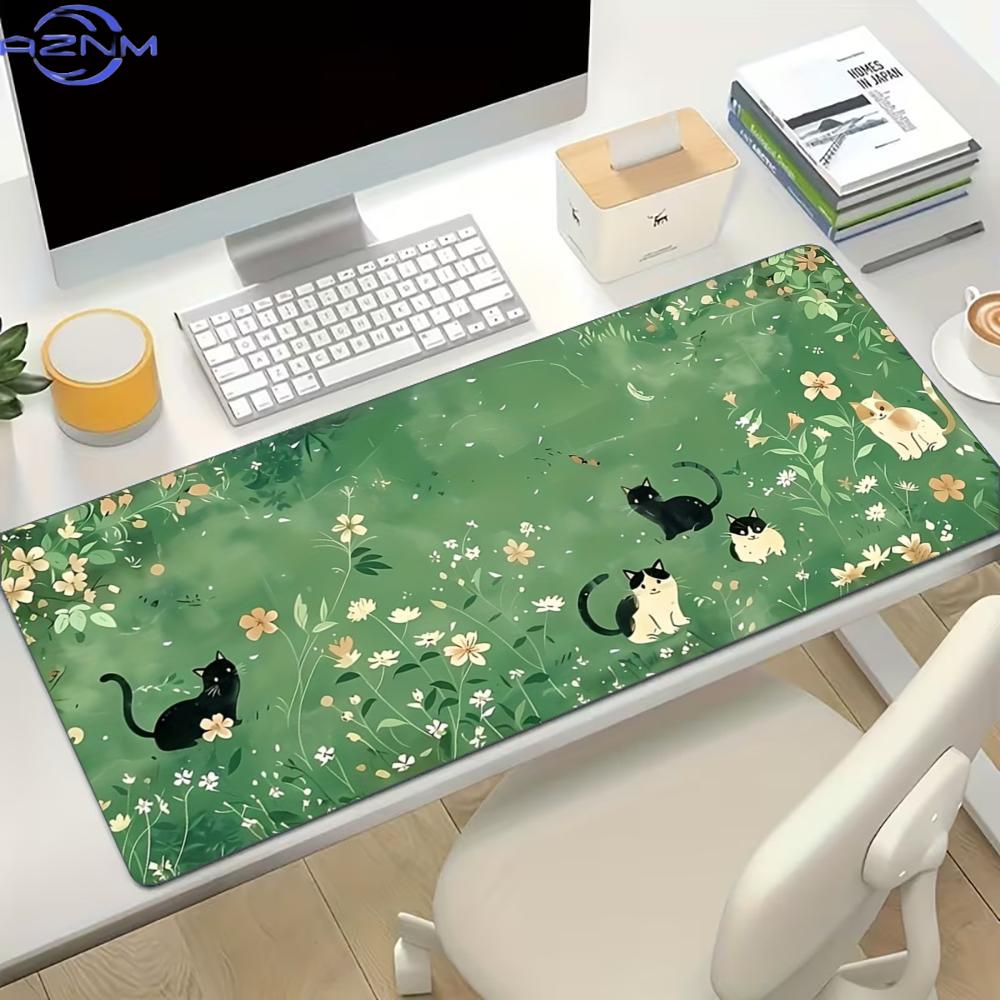 Desk Setup Gaming And Work - Коврик для мыши с милым цветочным