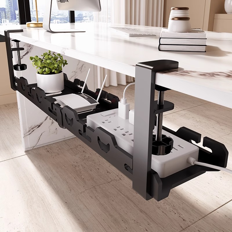 Desk Setup Organizer - Телескопическая подстольная полка для хранения, металлический