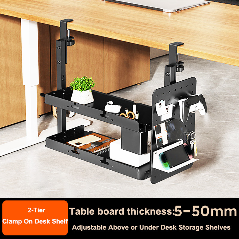 Desk Setup Organizer - Настольный органайзер-полка на 14 дюймов, 2-уровневый,