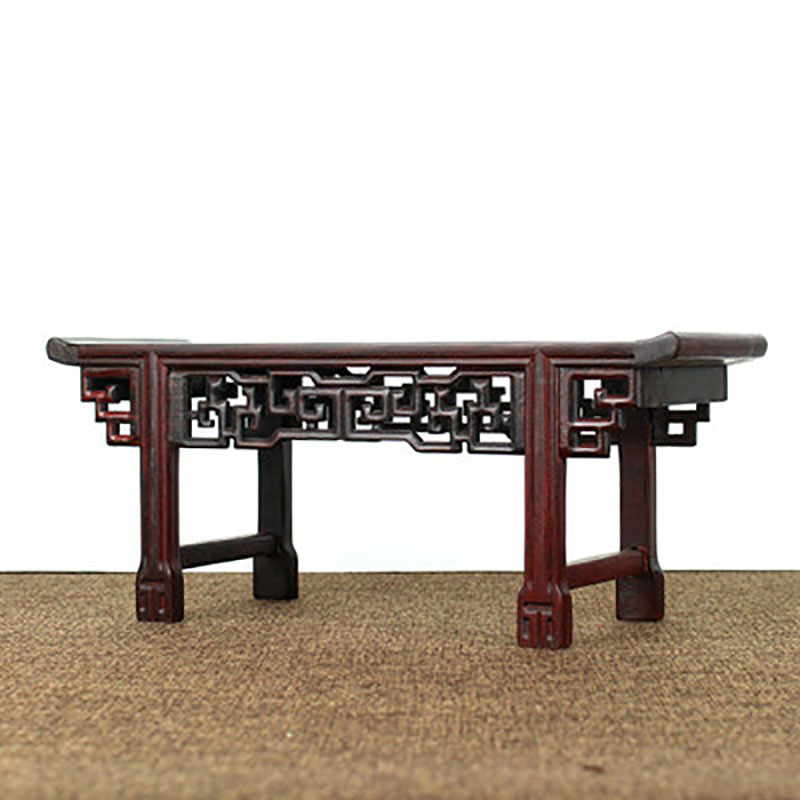Desk Setup Wood - Небольшой стол Будды из красного дерева,
