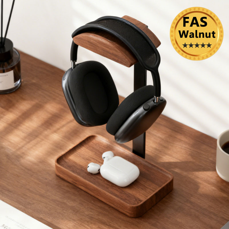 Desk Setup Wood - Подставка для наушников из массива дерева