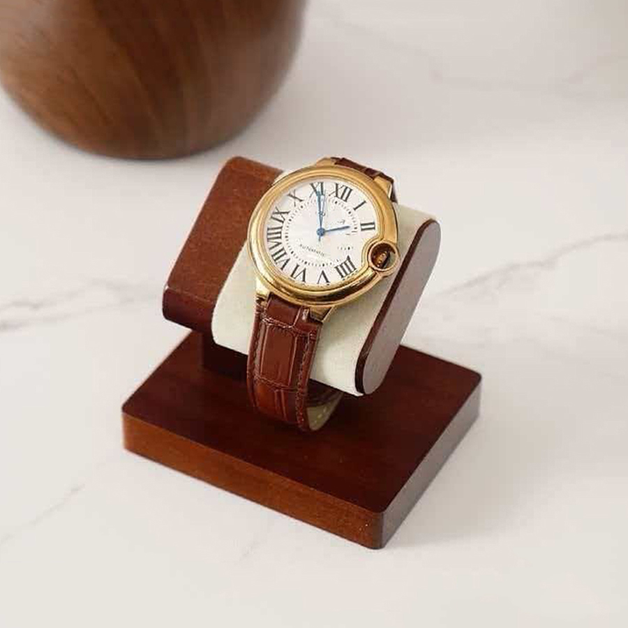 Desk Setup Wood - Деревянная подставка для часов из массива