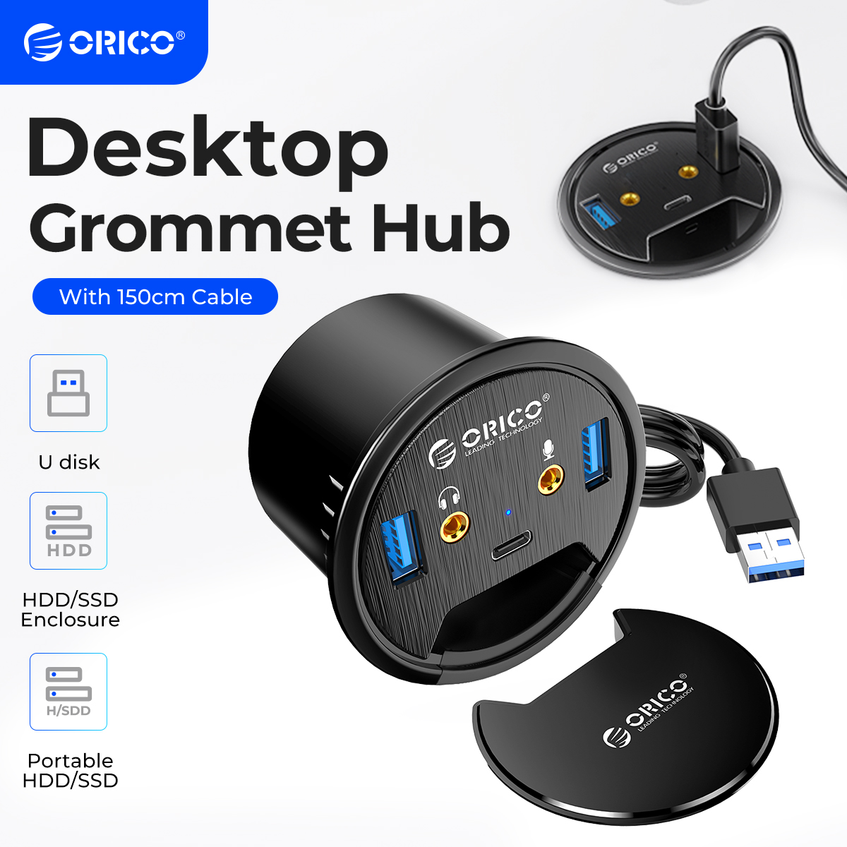 Desk Setup Hub - Настольная втулка ORICO USB 3,0 с