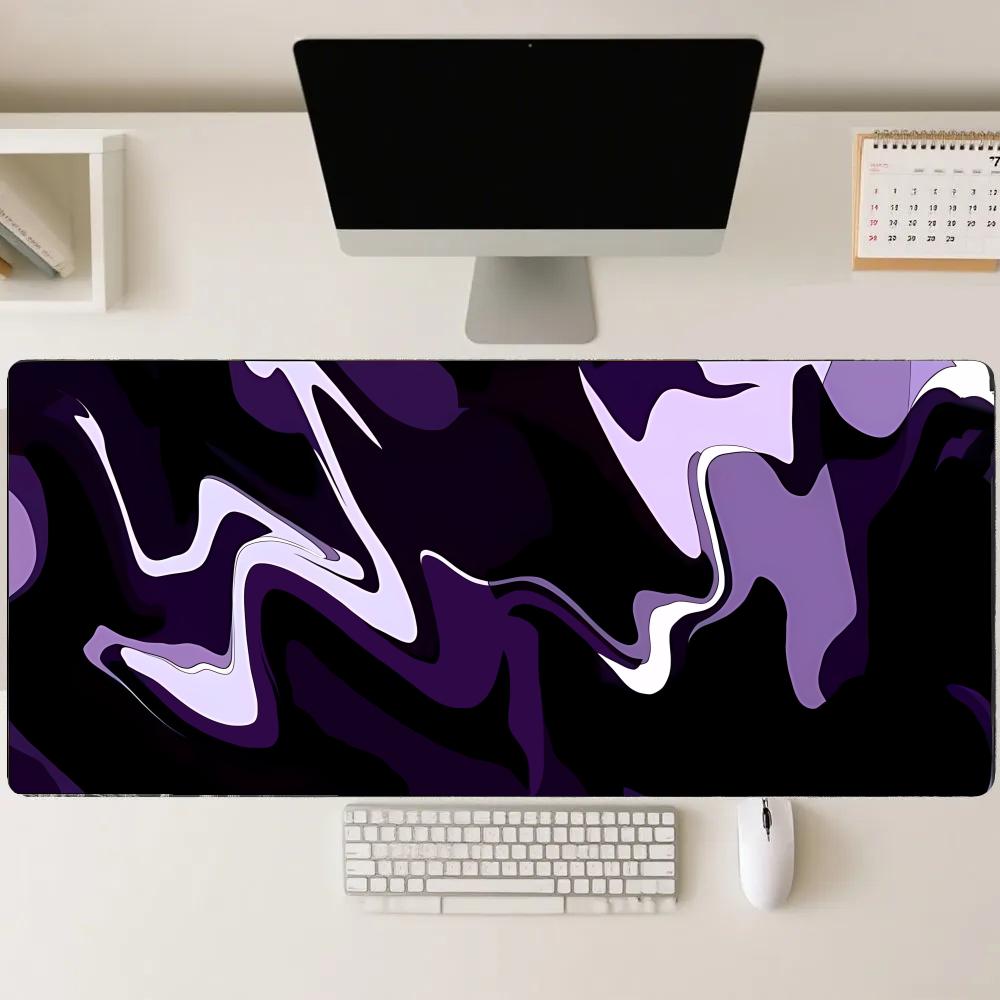Desk Setup Gadgets - Игровой коврик-мат для мыши XXL, фиолетово-черный,