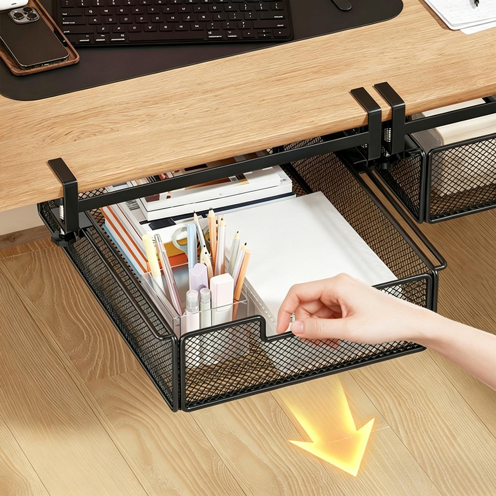 Выдвижной ящик под стол без св – обзор и цена Desk Setup Organizer