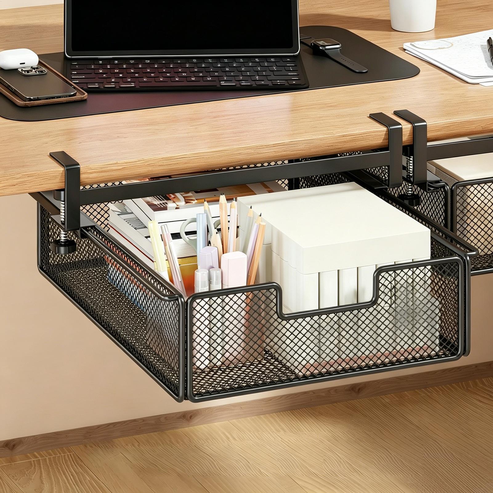 Выдвижной ящик под стол без св – обзор и цена Desk Setup Organizer
