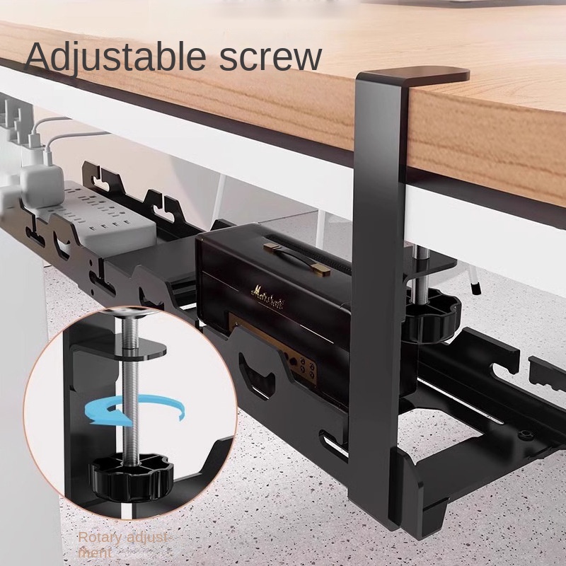 Телескопическая подстольная по – обзор и цена Desk Setup Organizer