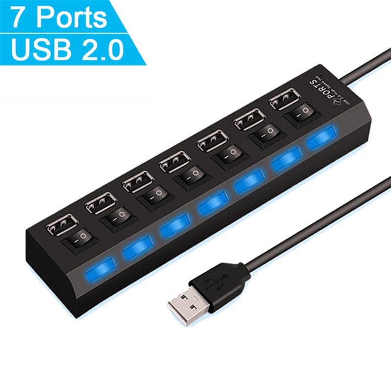 7-портовый USB 2.0 хаб-разветв – обзор и цена Desk Setup Hub