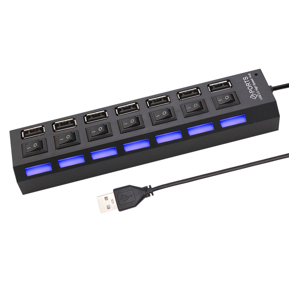 7-портовый USB 2.0 хаб-разветв – обзор и цена Desk Setup Hub