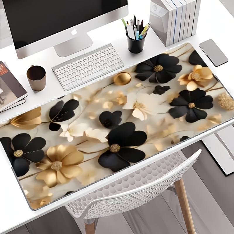 Черно-золотой коврик для стола – обзор и цена Desk Setup Gaming And Work