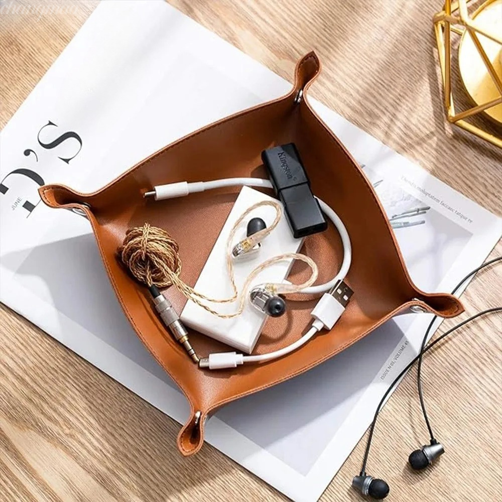 1 шт. 25x25 см Кожаный складно – обзор и цена Desk Setup Organizer
