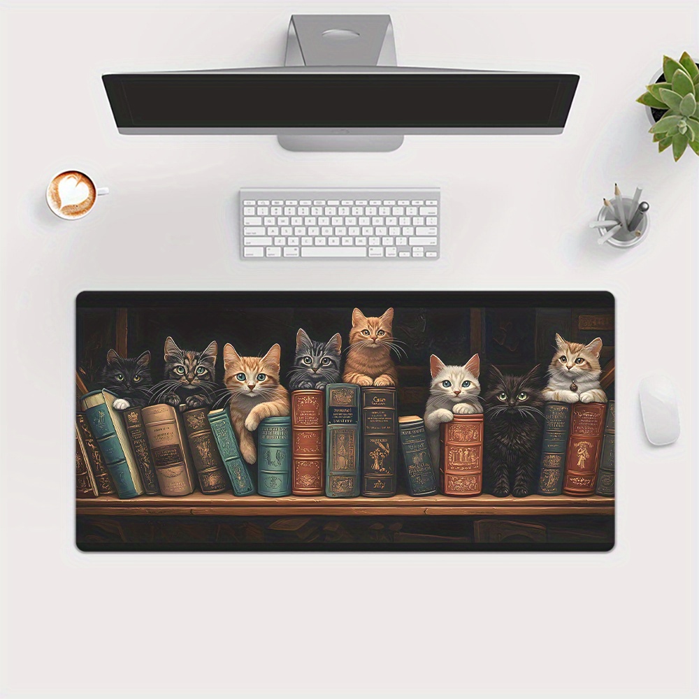 Коврик для мыши с милыми котик – обзор и цена Desk Setup Books