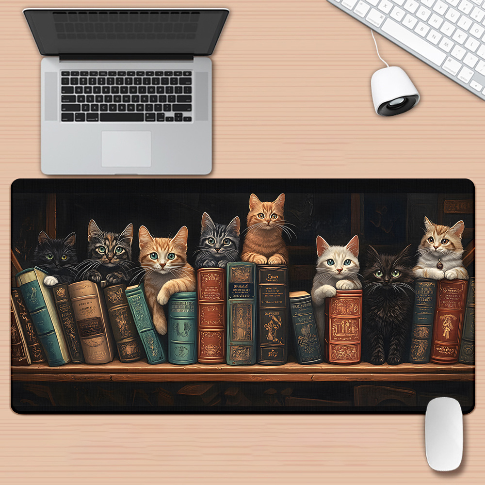 Коврик для мыши с милыми котик – обзор и цена Desk Setup Books