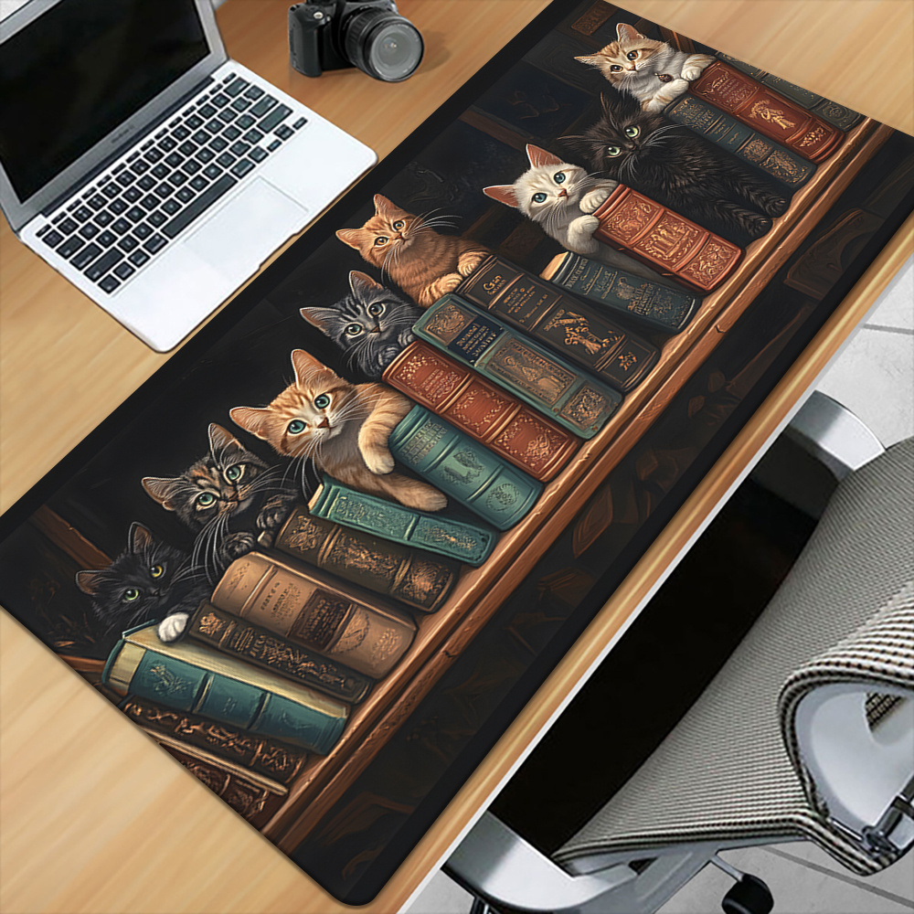 Коврик для мыши с милыми котик – обзор и цена Desk Setup Books