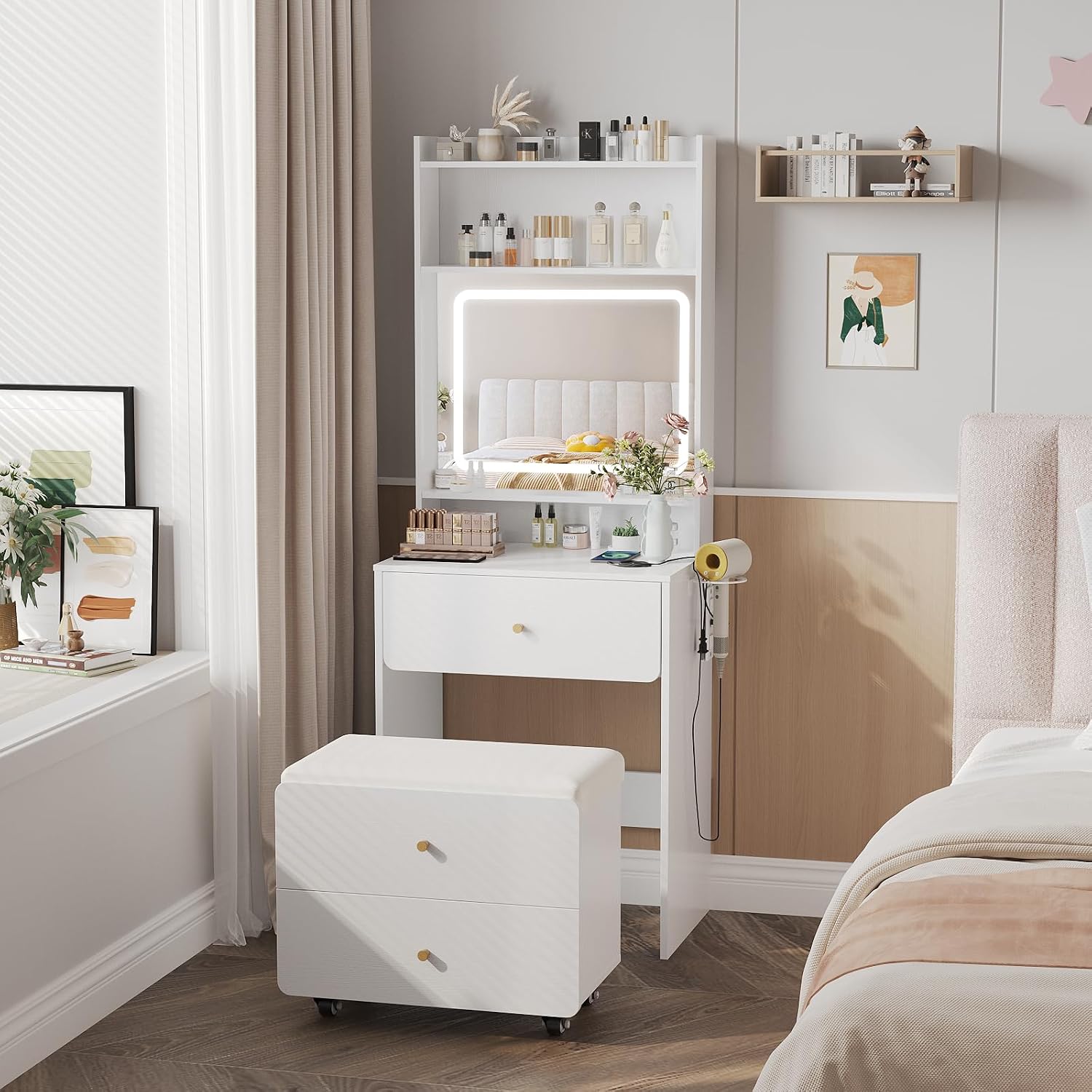 Туалетный столик с зеркалом и  – обзор и цена Desk Setup Bedroom