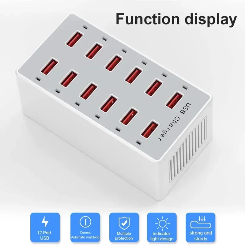 Зарядная станция с 12 USB-порт – обзор и цена Desk Setup Hub
